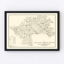 Vintage Map of Jefferson County, Indiana 1911