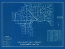 Vintage Map of Jefferson County, Indiana 1936