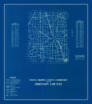 Vintage Map of Johnson County, Indiana 1936