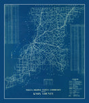 Vintage Map of Knox County, Indiana 1936