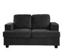 Modern Loveseat, Comfortable 2 Seater Couch With Deep Seating, Loose Back Cushions, Wide Arms by HouseOfZazla