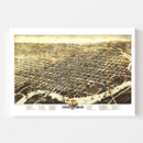 Vintage Map of Wilmington, Delaware 1874