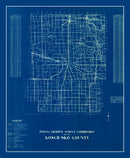 Vintage Map of Kosciusko County, Indiana 1936