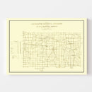 Vintage Map of LaGrange County, Indiana 1909