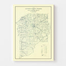 Vintage Map of LaPorte County, Indiana 1910