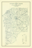 Vintage Map of LaPorte County, Indiana 1910