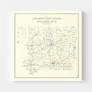 Vintage Map of Lawrence County, Indiana 1909