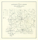 Vintage Map of Lawrence County, Indiana 1909