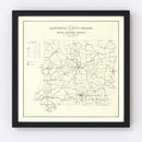 Vintage Map of Lawrence County, Indiana 1909