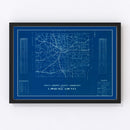 Vintage Map of Lawrence County, Indiana 1936