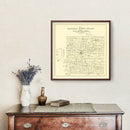 Vintage Map of Marshall County, Indiana 1910