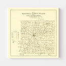 Vintage Map of Marshall County, Indiana 1910