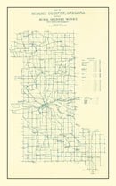 Vintage Map of Miami County, Indiana 1911