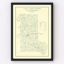 Vintage Map of Miami County, Indiana 1911