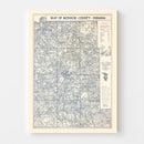Vintage Map of Monroe County, Indiana 1932