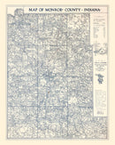 Vintage Map of Monroe County, Indiana 1932