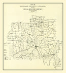 Vintage Map of Morgan County, Indiana 1911