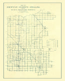 Vintage Map of Newton County, Indiana 1909