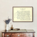 Vintage Map of Noble County, Indiana 1909