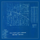 Vintage Map of Orange County, Indiana 1936