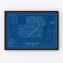 Vintage Map of Owen County, Indiana 1936