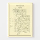 Vintage Map of Parke County, Indiana 1911