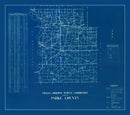 Vintage Map of Parke County, Indiana 1936