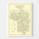 Vintage Map of Pike County, Indiana 1910