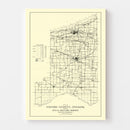 Vintage Map of Porter County, Indiana 1911