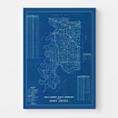 Vintage Map of Posey County, Indiana 1936