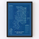 Vintage Map of Posey County, Indiana 1936