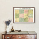 Vintage Map of Pulaski County, Indiana 1911