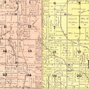 Vintage Map of Pulaski County, Indiana 1911