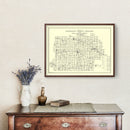 Vintage Map of Randolph County, Indiana 1910