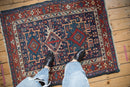 3.5x4.5 Vintage Karaja Square Rug