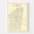 Vintage Map of Ripley County, Indiana 1909