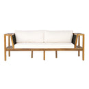 Teak Finish Acacia Wood Outdoor Daybed Sofa Set