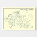 Vintage Map of Scott County, Indiana 1910