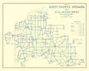 Vintage Map of Scott County, Indiana 1910