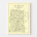 Vintage Map of Shelby County, Indiana 1909
