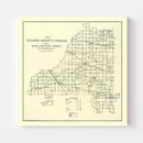 Vintage Map of Starke County, Indiana 1909