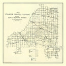 Vintage Map of Starke County, Indiana 1909
