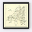 Vintage Map of Starke County, Indiana 1909