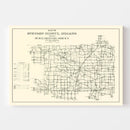 Vintage Map of Steuben County, Indiana 1910