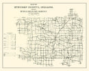 Vintage Map of Steuben County, Indiana 1910