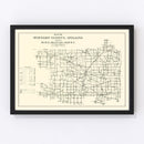 Vintage Map of Steuben County, Indiana 1910