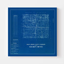 Vintage Map of Steuben County, Indiana 1936