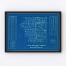 Vintage Map of Sullivan County, Indiana 1936