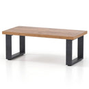 47 inch Farmhouse Style Rustic Coffee Table with Thickened Tabletop and Natural Wood Texture-Oak by LJGDeals