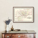 Vintage Map of Huntington, Indiana 1879